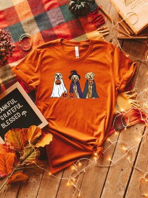 Golden Retriever Ghost Dogs Sweatshirt Halloween Golden Retriever Golden Retriever Ghost Costume Clumsy Golden Retriever Shirt Ghostface Sweatshirt Womens Halloween Sweatshirts revetee.com 2