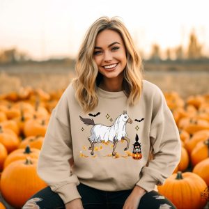 Halloween Horse Ghost Sweatshirt Cowboy Western Halloween Sweatshirt Horse Ghost Costume Shirt Funny Halloween Shirts Funny Halloween Costumes Shirt Horse Lover Gifts Shirt revetee.com 4