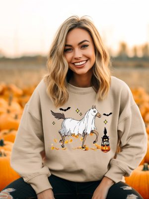 Halloween Horse Ghost Sweatshirt Cowboy Western Halloween Sweatshirt Horse Ghost Costume Shirt Funny Halloween Shirts Funny Halloween Costumes Shirt Horse Lover Gifts Shirt revetee.com 4