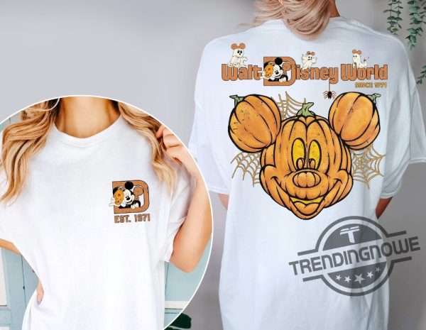 Disney Halloween Shirt Vintage Disneyland And Walt Disney World Halloween 2 Side Shirt Disney Pumpkin Shirt Halloween Shirt trendingnowe.com 2