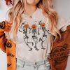 Skeleton Halloween Shirt Pumpkin Halloween Sweatshirt Pumpkin Shirt Fall Sweatshirt Spooky Season T Shirt Halloween Shirt trendingnowe.com 1