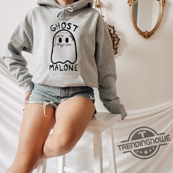 Ghost Malone Shirt Ghost Malone Sweatshirt Halloween Sweatshirt Funny Halloween Crewneck Cute Ghost Hoodie trendingnowe.com 2