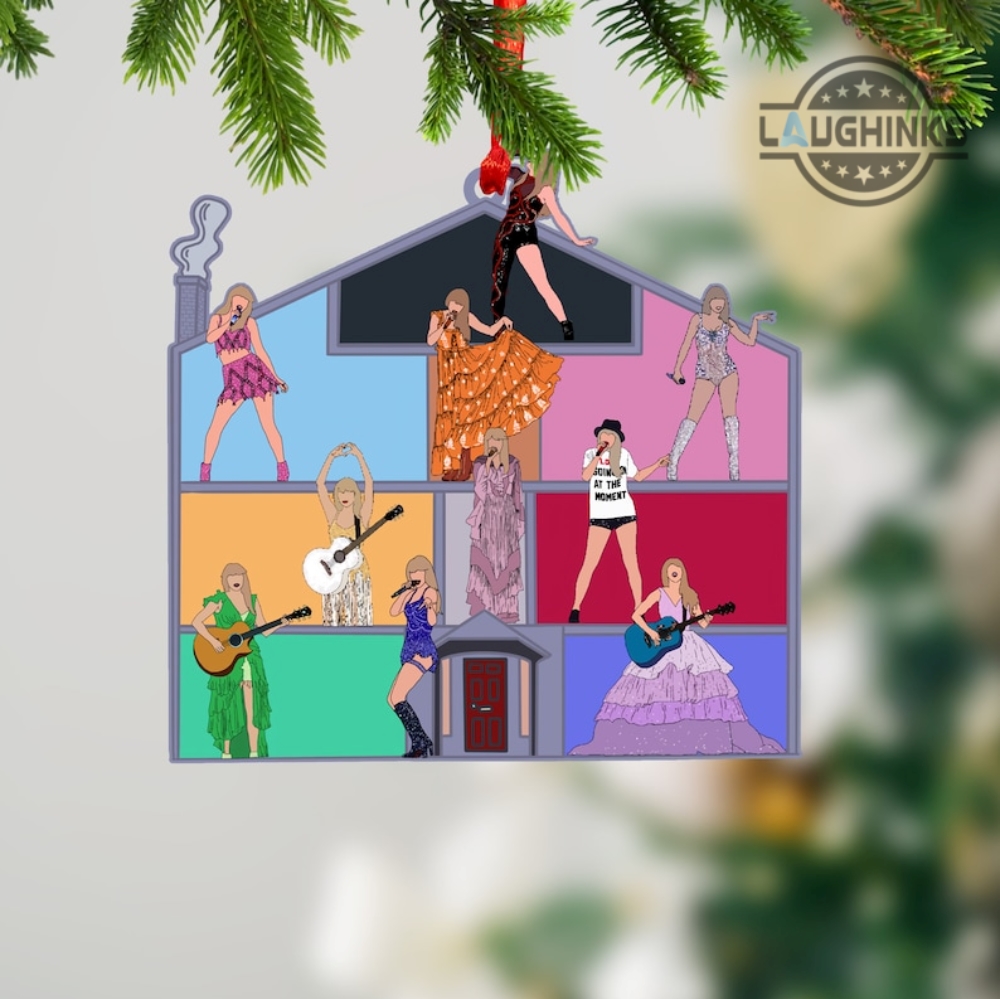"Discover Laughinks' Trending Delights: Custom Pet Apparel & Taylor Swift Ornaments!" 6 Taylor Swift Eras Tour Christmas Ornament Wooden Shaped Taylor Swift Eras Tour Lover House Ornament Taylor Swift Ornament Singing Gift For Swiftie