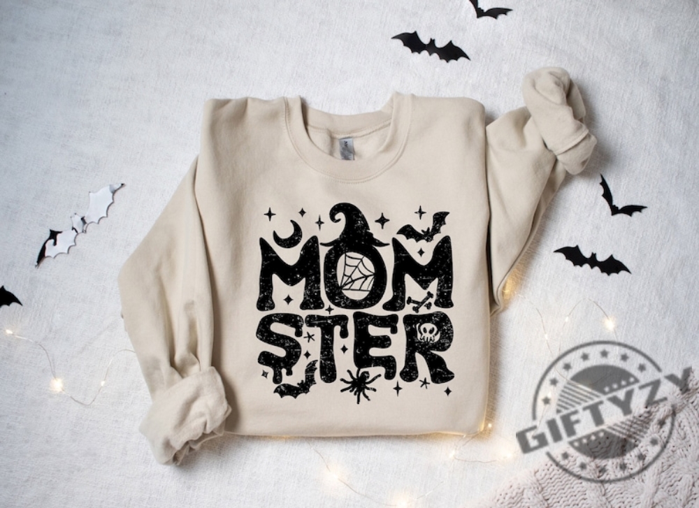 6 Momster Sweatshirt Halloween Mom Sweatshirt Funny Halloween Shirt Pumpkin Tshirt Women Halloween Hoodie Halloween Gifts Fall Sweatshirt