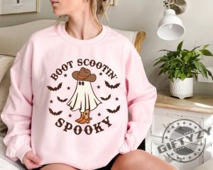 Boot Scootin Spooky Sweatshirt And Hoodie Halloween Shirt Cowboy Ghost Tshirt Western Halloween Gift Cute Spooky Shirt giftyzy.com 4