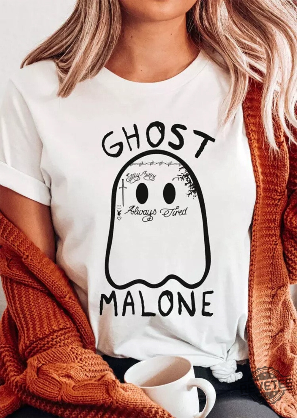 "Spook-tacular Style: Discover Scarily Trendy Halloween Shirts for 2021!" 3 Ghost Malone O Neck T Shirt Tee Ghost Malone Shirt Id Be Crying Shirt Trending Halloween Shirt Gift Halloween 2023 Ghost Shirt Cute Ghost Faces