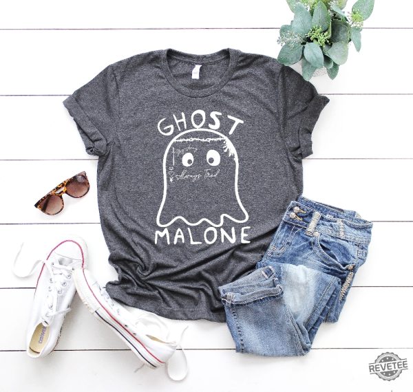 Ghost Malone Ghost Malone Halloween Shirt Funny Ghost Halloween Halloween Ghost Gift Halloween Matching Tee Cute Ghost Halloween T Shirts revetee.com 1