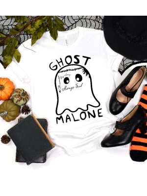 Ghost Malone Ghost Malone Halloween Shirt Funny Ghost Halloween Halloween Ghost Gift Halloween Matching Tee Cute Ghost Halloween T Shirts revetee.com 2