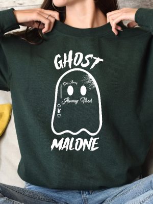 Ghost Malone Sweatshirt Halloween Sweatshirt Cute Ghost Sweat Funny Halloween Crewneck Spooky Sweatshirt Stay Spooky Halloween Party revetee.com 4