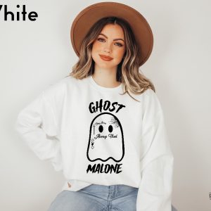 Ghost Malone Sweatshirt Halloween Sweatshirt Cute Ghost Sweat Funny Halloween Crewneck Spooky Sweatshirt Stay Spooky Halloween Party revetee.com 5