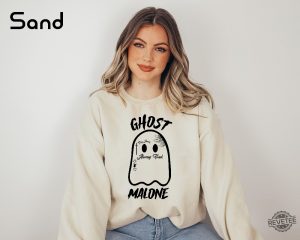 Ghost Malone Sweatshirt Halloween Sweatshirt Cute Ghost Sweat Funny Halloween Crewneck Spooky Sweatshirt Stay Spooky Halloween Party revetee.com 6