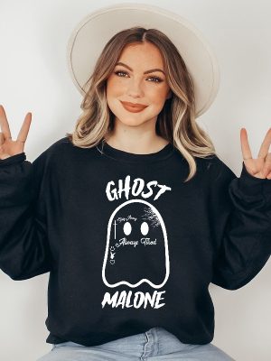 Ghost Malone Sweatshirt Halloween Sweatshirt Cute Ghost Sweat Funny Halloween Crewneck Spooky Sweatshirt Stay Spooky Halloween Party revetee.com 7