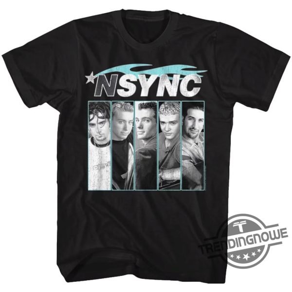 NSYNC Shirt NSYNC Blue Flame Logo Black Shirt Nsync Sweatshirt Nsync Vmas 2023 Shirt trendingnowe.com 1