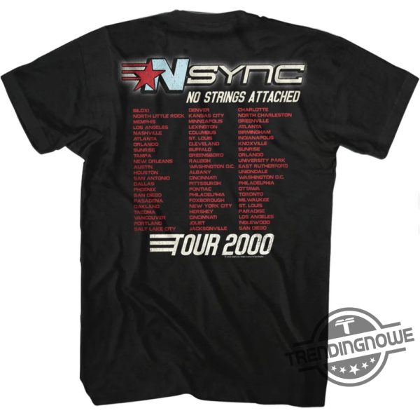 NSYNC Shirt NSYNC No Strings Attached Tour Boy Band Shirt Nsync Sweatshirt Nsync Vmas 2023 Shirt trendingnowe.com 3