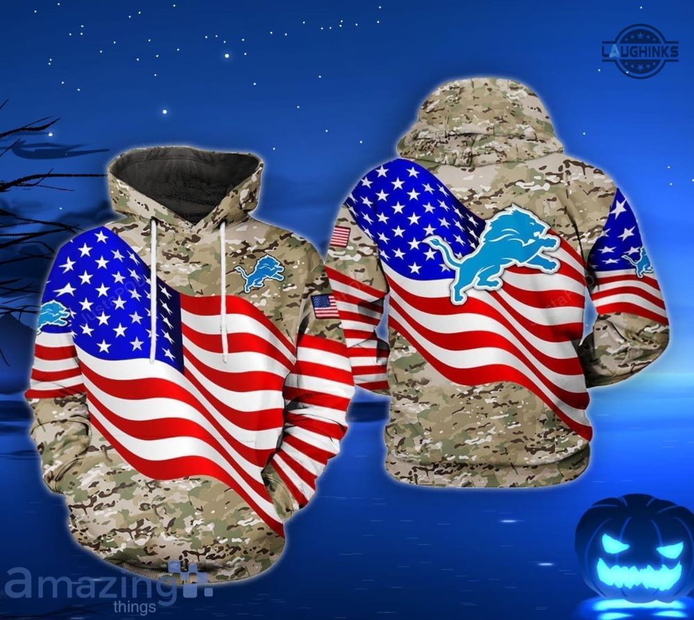 Detroit Lions Veterans Day Hoodie Tshirt Sweatshirt All Over Printed Detroit  Lions Camo Shirts Mens Womens Detroit Lions Military Hoodie Detroit Lions  Camouflage Hoodie NEW - Laughinks