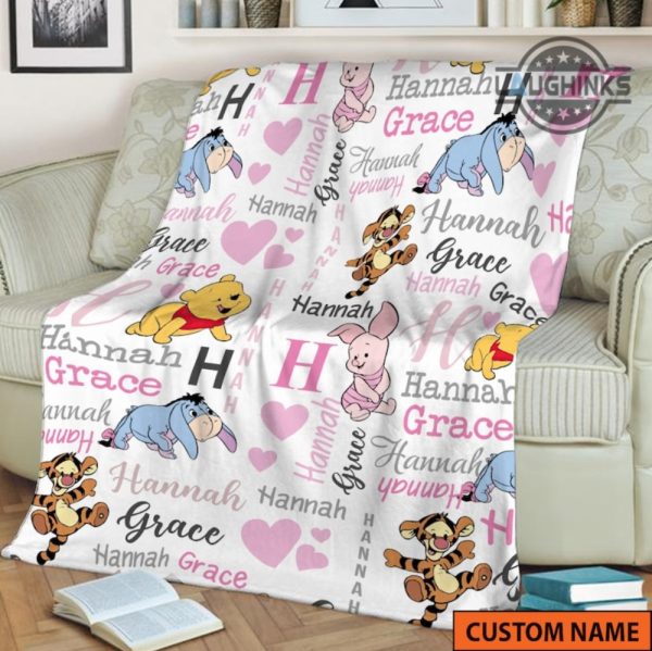 winnie the pooh halloween blanket for adults for kids personalized winnie the pooh blanket custom name winnie the pooh blood and honey baby throw blanket laughinks.com 4