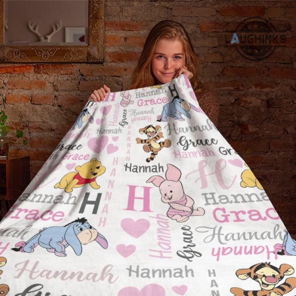 winnie the pooh halloween blanket for adults for kids personalized winnie the pooh blanket custom name winnie the pooh blood and honey baby throw blanket laughinks.com 5