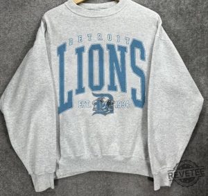 Detroit Lions Sweatshirt Detroit Football T Shirt Detroit Football Crewneck Detroit Lions Gift Detroit Shirt Detroit Football Tee Detroit Lions Apparel Near Me revetee.com 1