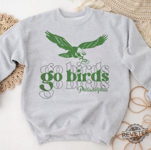 Go Birds Philadelphia Crewneck Sweatshirt Philadelphia Eagles Go Birds Eagles Shirt Philadelphia Eagles T Shirt Near Me Nbc Sports Philadelphia Philadelphia Eagles Long Sleeve Shirt revetee.com 2