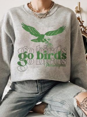 Go Birds Philadelphia Crewneck Sweatshirt Philadelphia Eagles Go Birds Eagles Shirt Philadelphia Eagles T Shirt Near Me Nbc Sports Philadelphia Philadelphia Eagles Long Sleeve Shirt revetee.com 3