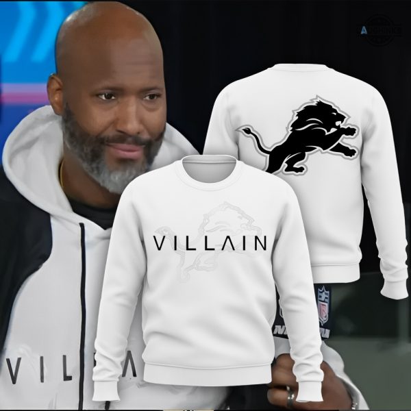 detroit lions villain shirt tshirt sweatshirt hoodie sweatpants double sided brad holmes villain detroit lions hoodie t shirt for mens womens kids laughinks.com 2