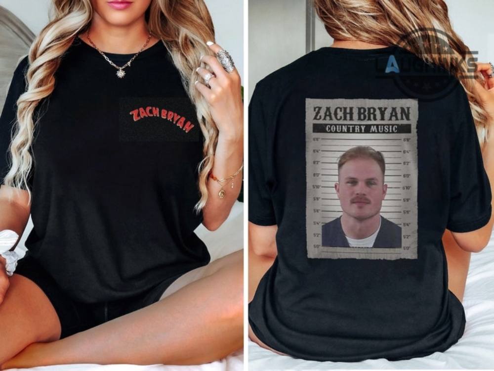 Zach Bryan Mugshot Tee Shirt Sweatshirt Hoodie Zach Bryan Arrested Shirts Zach Bryan Mug Shot Tshirt Something In The Orange Shirt Mens Womens Zach Bryan Mugshot Baby Tee