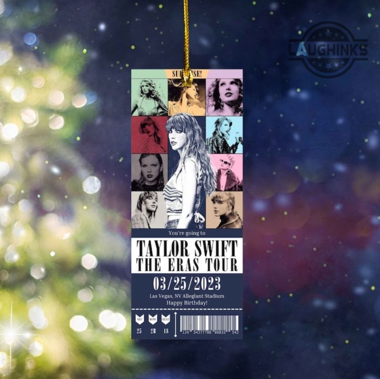 Taylor Swift Ticket Ornament Shaped Wooden Taylor Swift Eras Tour Christmas Ornaments Taylor