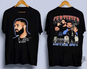 Rapper Drake T Shirt Certified Lover Boy Double Sided T Shirt Drake Shirt Drake Merch Drake Concert Shirt Drake Tour Certified Lover Boy Review Shirt Drake Albums Shirt New revetee.com 1