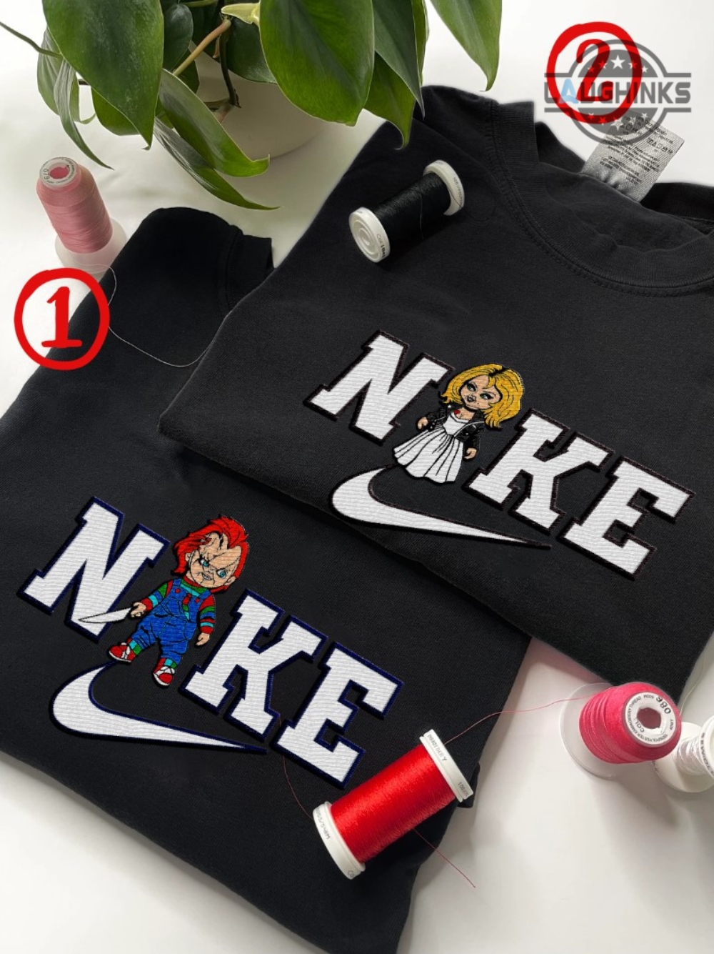 Chucky Sweater Embroidered Chucky Nike Hoodie Chucky Doll Shirt Chucky Long Sleeve Chucky Couple Costume Couple Halloween Costumes Bride Of Chucky Costume