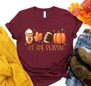 Pumpkin Halloween Tis The Season Shirt Fall Tshirt For Men Women Fall Pumpkin Hoodie Thanksgiving Sweater giftyzy.com 3