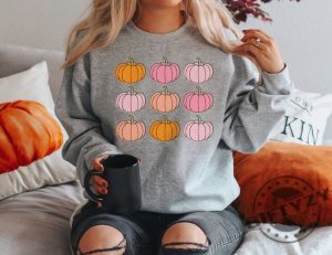 Pumpkin Halloween Shirt Women Halloween Sweatshirt Fall Mommy And Me Outfits Thanksgiving Pumpkin Tshirt Fall Shirts For Everybody giftyzy.com 3