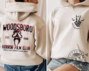 Woodsboro Horror Film Club 2 Sided Shirt Horror Film Club Hoodie Woodsboro Scream Tshirt Scream Ghost Sweatshirt Stay Spooky Shirt giftyzy.com 2