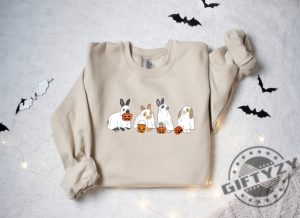 Cute Rabbit Ghost Halloween Shirt Ghost Bunny Tshirt Halloween Vibes Hoodie Spooky Season Spooky Rabbit Sweater Halloween Gift giftyzy.com 3