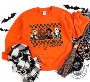 Halloween Vibes Shirt Horror Movie Characters Sweatshirt Halloween Tshirt Horror Movie Sweater Halloween Shirt giftyzy.com 2