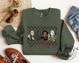 Halloween Vibes Shirt Horror Movie Characters Sweatshirt Halloween Tshirt Horror Movie Sweater Halloween Shirt giftyzy.com 4