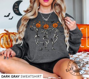 Skeleton Halloween Shirt Pumpkin Halloween Sweatshirt Pumpkin Tshirt Fall Sweater Spooky Season Hoodie Fall Shirts giftyzy.com 5