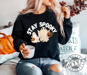 Stay Spooky Shirt Halloween Sweatshirt Halloween Gift Hoodie Womens Halloween Sweater Spooky Season Tshirt giftyzy.com 5