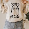 Ghost Malone Shirt Ghost Malone Sweatshirt Halloween Shirt Sweatshirt Funny Halloween Crewneck Cute Ghost Hoodie trendingnowe.com 1