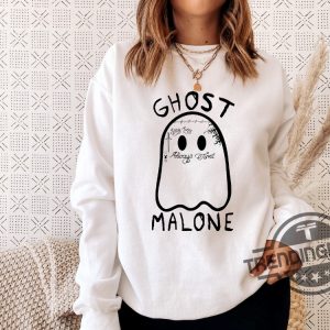 Ghost Malone Shirt Ghost Malone Sweatshirt Halloween Shirt Sweatshirt Funny Halloween Crewneck Cute Ghost Hoodie trendingnowe.com 3