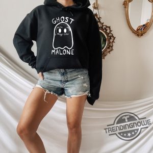 Ghost Malone Shirt Ghost Malone Sweatshirt Halloween Shirt Sweatshirt Funny Halloween Crewneck Cute Ghost Hoodie trendingnowe.com 4