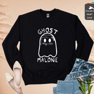 Ghost Malone Shirt Retro Halloween Sweatshirt Halloween Ghost Sweater Spooky Sweatshirt Ghost Sweatshirt Halloween Costume Shirt trendingnowe.com 2