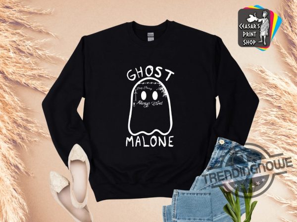 Ghost Malone Shirt Retro Halloween Sweatshirt Halloween Ghost Sweater Spooky Sweatshirt Ghost Sweatshirt Halloween Costume Shirt trendingnowe.com 2