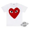 Cdg Shirt Comme Des Garcons Play Red Heart Emblem Shirt trendingnowe.com 1