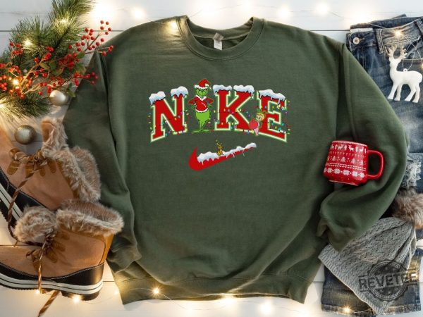 Christmas Sweatshirt Grinch Snowman Christmas Sweatshirt Family Christmas Sweater Merry Christmas Shirt Xmas Grinchmas Sweatshirt Resting Grinch Face Shirt Unique revetee 6