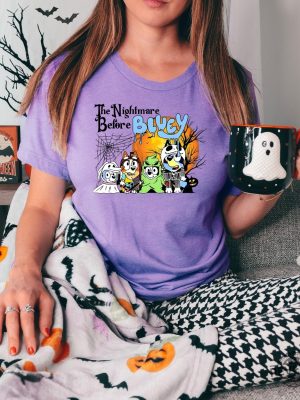 The Nightmare Before Bluey Tee Halloween Horror Shirt Halloween Costume Shirt Halloween Tshirt Halloween Gifts Nightmare Before Christmas Sweater Disney Halloween Shirts revetee 4