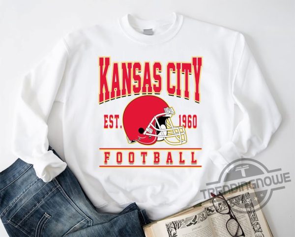 Chiefs Shirt Kansas City Chief Sweatshirt T Shirt Vintage Kansas City Football Crewneck Sweatshirt Chief Sweatshirt Chief T Shirt trendingnowe.com 1