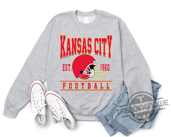 Chiefs Shirt Kansas City Chief Sweatshirt T Shirt Vintage Kansas City Football Crewneck Sweatshirt Chief Sweatshirt Chief T Shirt trendingnowe.com 2