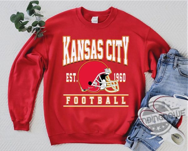 Chiefs Shirt Kansas City Chief Sweatshirt T Shirt Vintage Kansas City Football Crewneck Sweatshirt Chief Sweatshirt Chief T Shirt trendingnowe.com 3