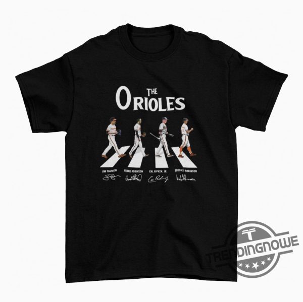 Orioles Take October Shirt The Orioles Shirt Walking Abbey Road Vintage Signatures T Shirt trendingnowe.com 1
