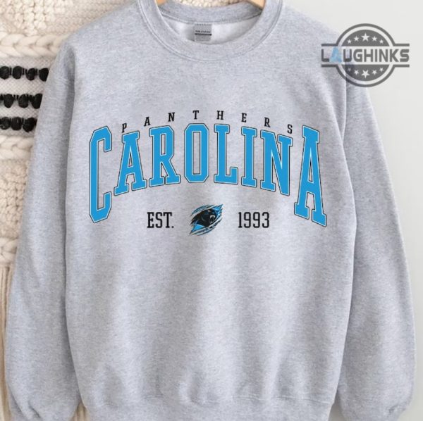 carolina panthers sweatshirt tshirt hoodie mens womens kids est 1993 panthers football shirts nfl carolina panthers schedule game 2023 laughinks 1